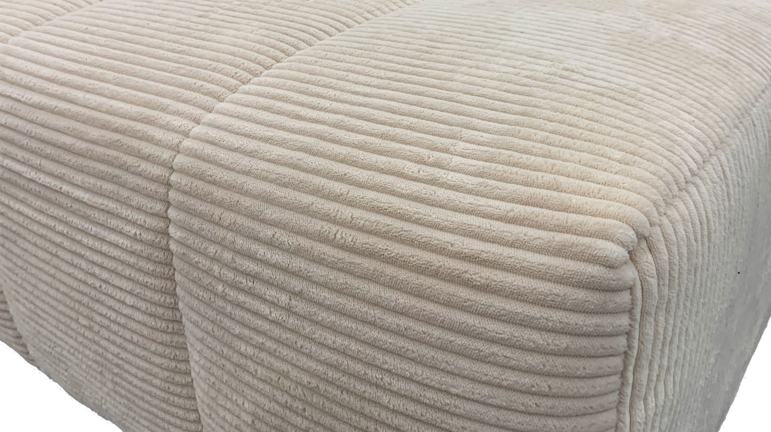 Ecksofa Cord beige ausziehbar - Sitztiefenverstellung 256 cm - OT rechts - SIMPLE