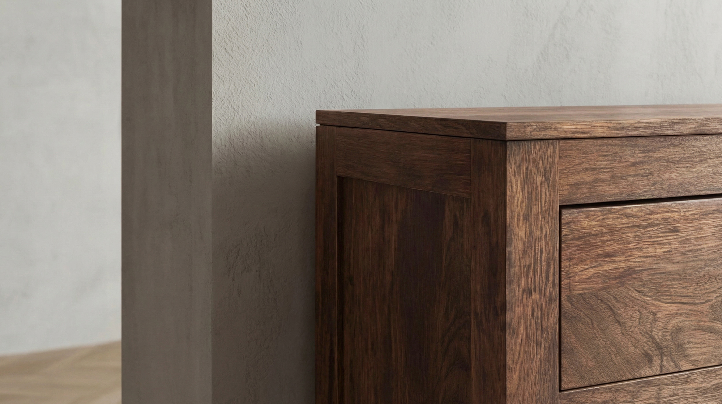 Kommode 90 cm Mango massiv gebeizt - montiert - MANGALA