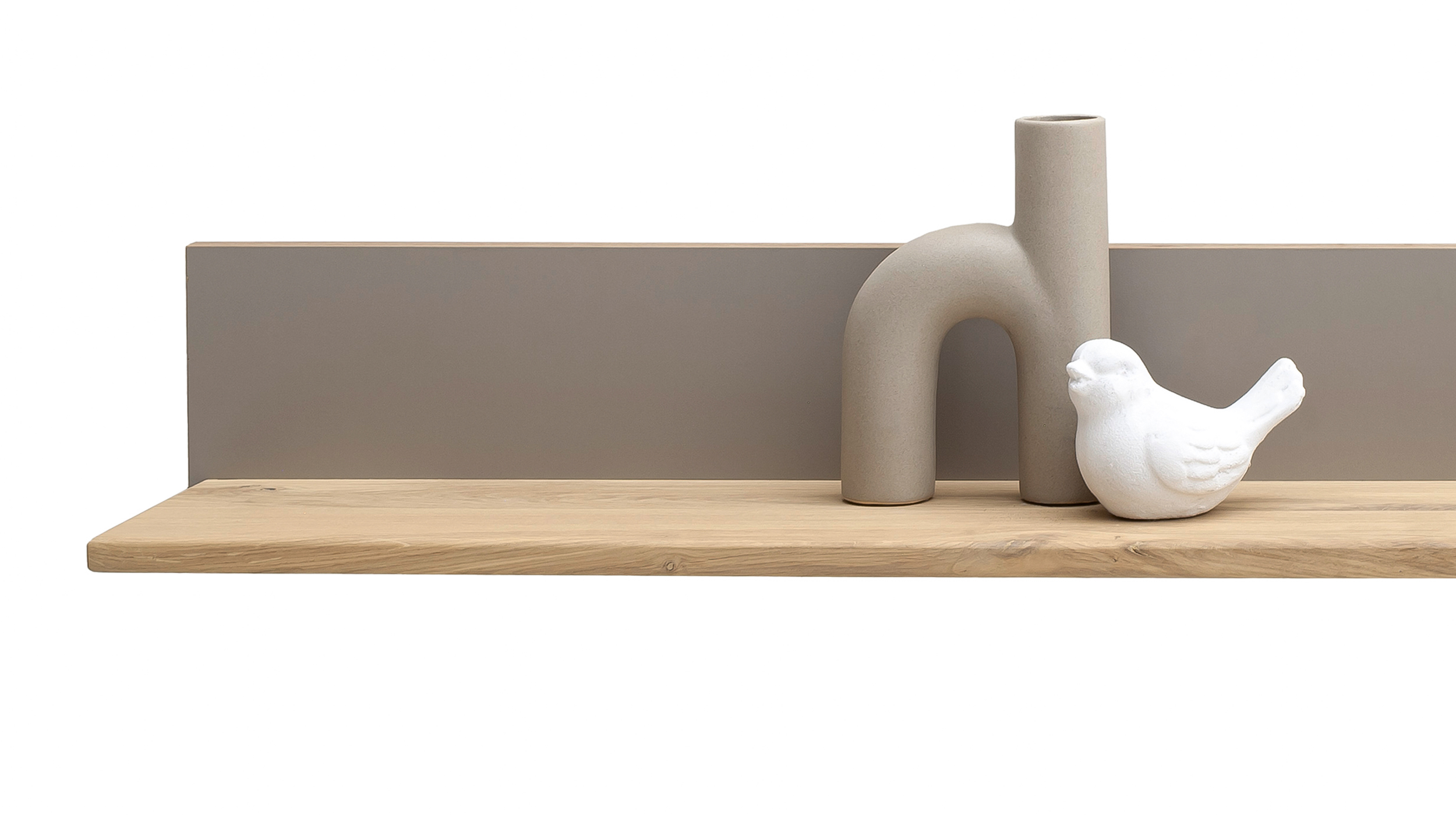 Wandboard Kristalleiche massiv geölt 130 cm - LARVIK