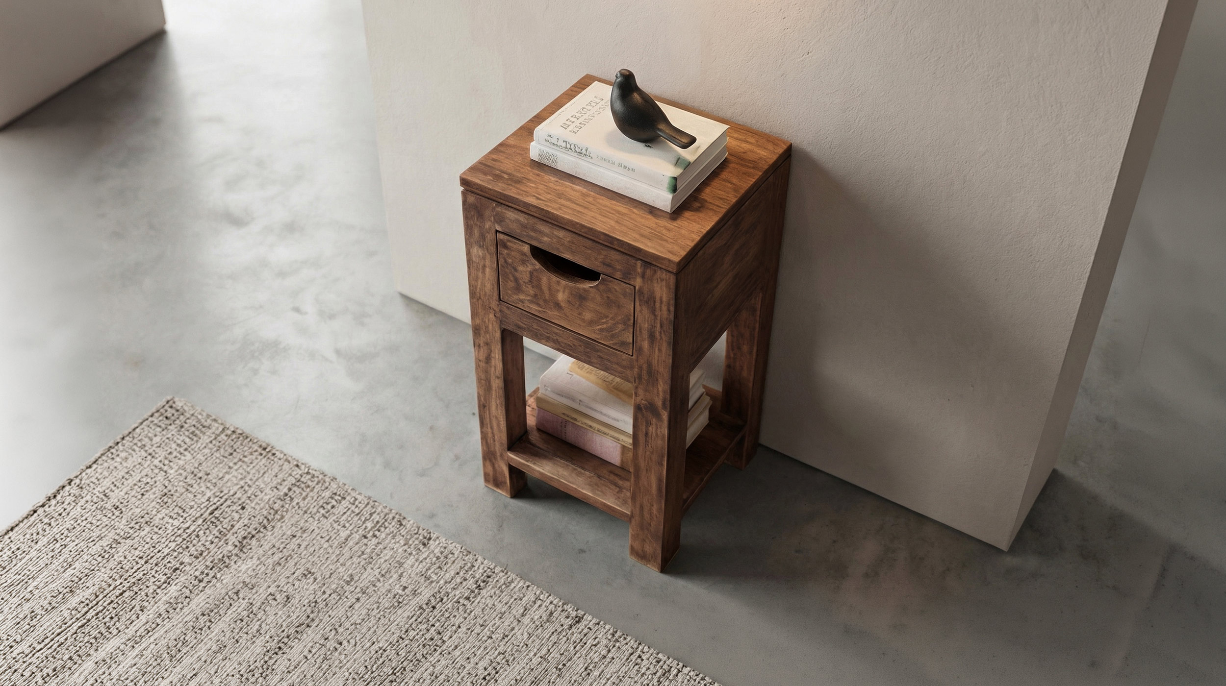 Beistelltisch Mango massiv gebeizt - montiert - MANGALA