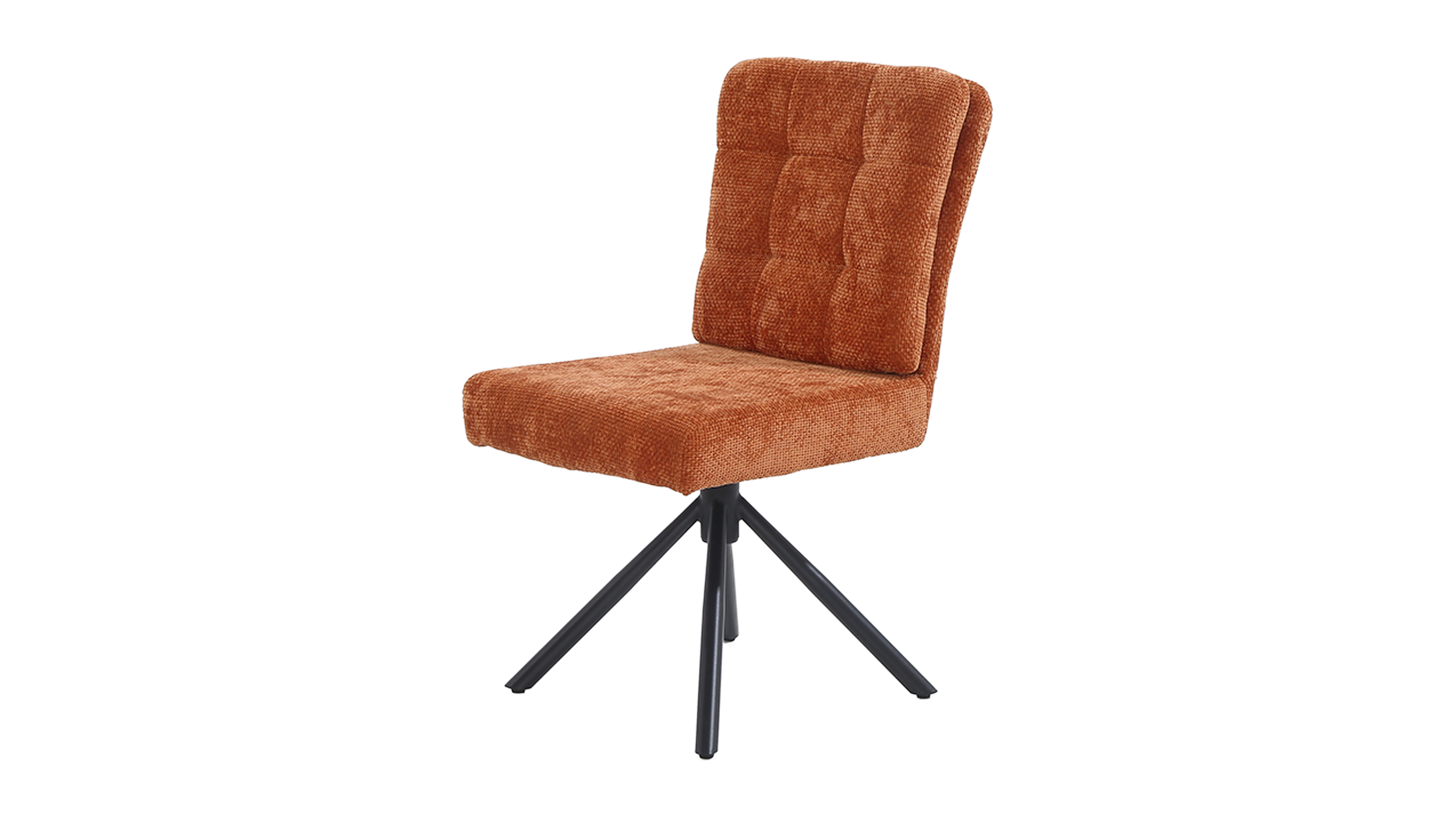 Polsterstuhl orange Drehstuhl Taschenfederkern Chenille - HEDIA