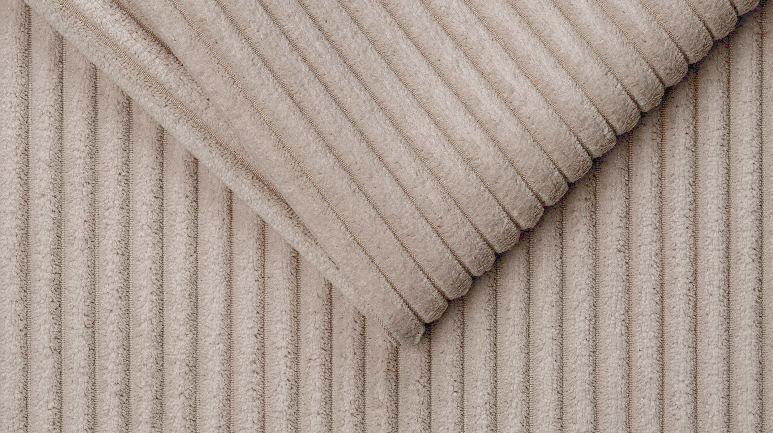 Ecksofa Cord beige 276 x 173 cm - OT links - SUMMER