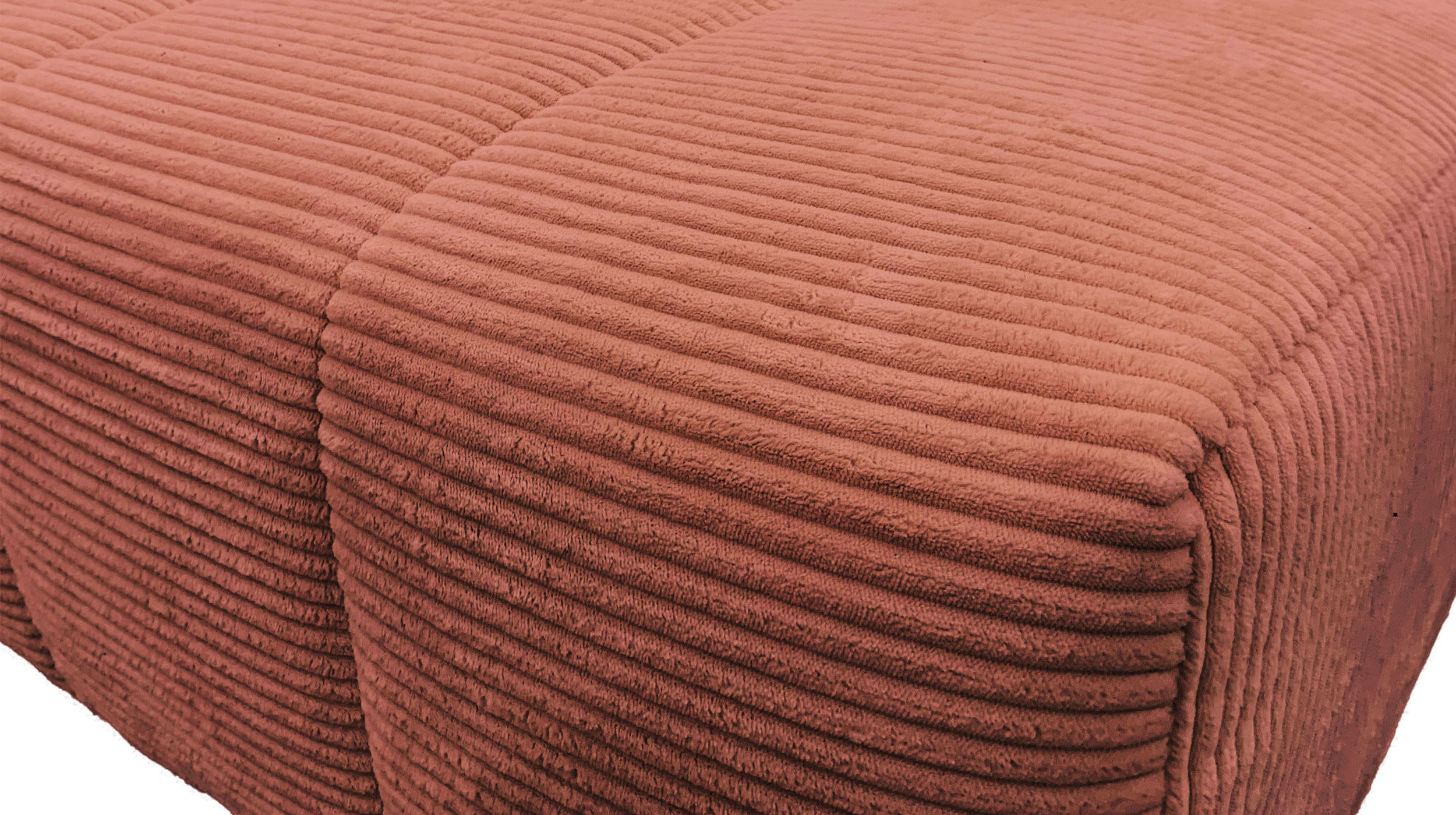 Ecksofa Cord rost ausziehbar - Sitztiefenverstellung 256 cm - OT rechts - SIMPLE