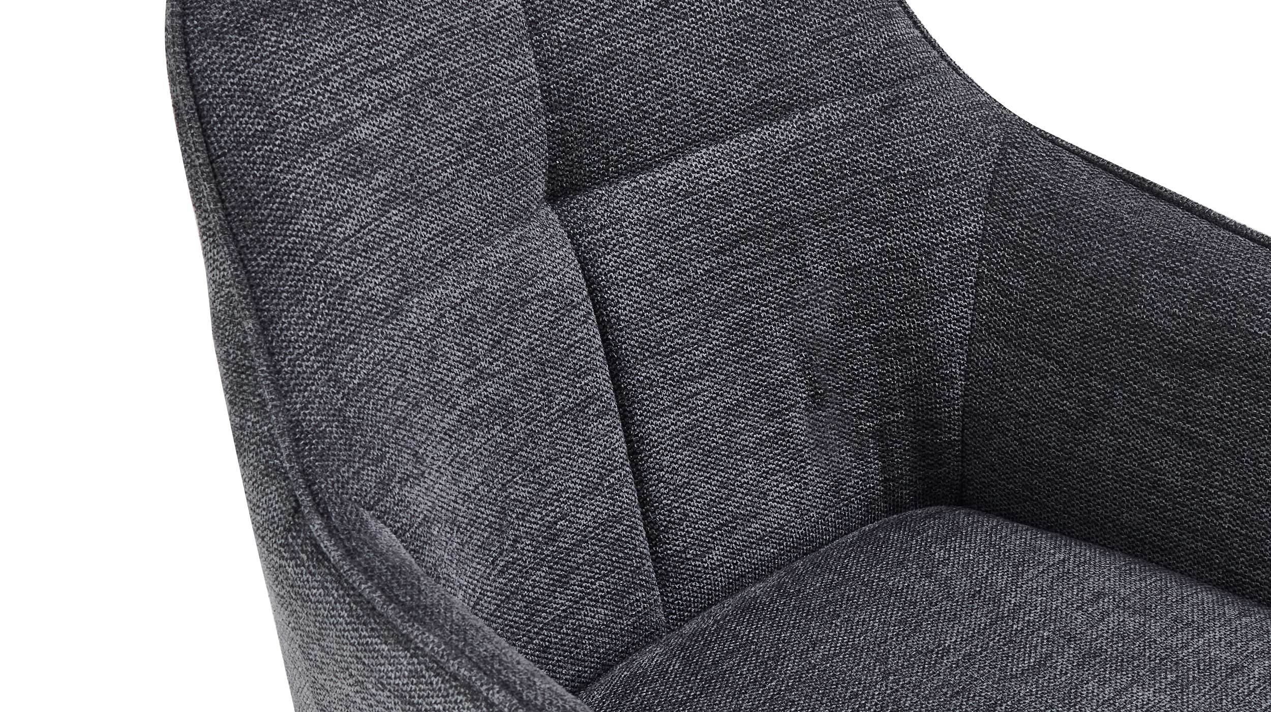 Polsterstuhl Armlehnstuhl anthrazit Webstoff - Buche massiv - LIPARI