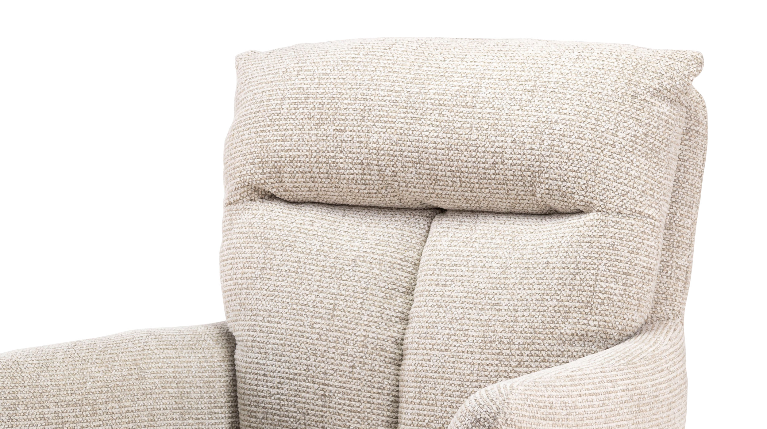 Armlehnstuhl beige Chenille drehbar - Federkern-Polsterung - SOFIA