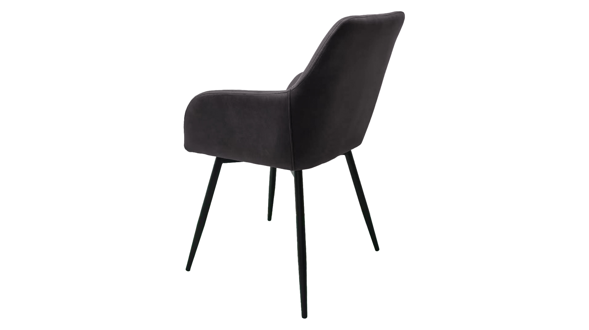 Armlehnstuhl braun Microfaser - Drehstuhl - AIDEN