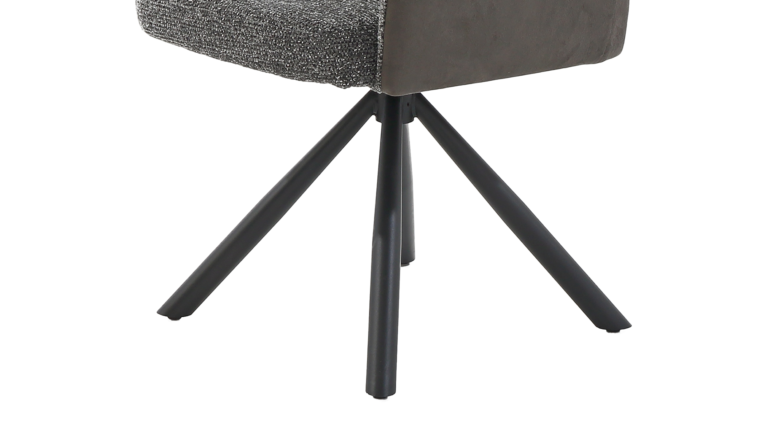 Armlehnstuhl grau Webstoff Microfaser Taschenfederkern - SHELBY