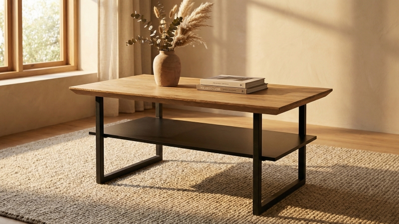 Couchtisch Eiche teilmassiv geölt - 115 x 65 cm - BELLA