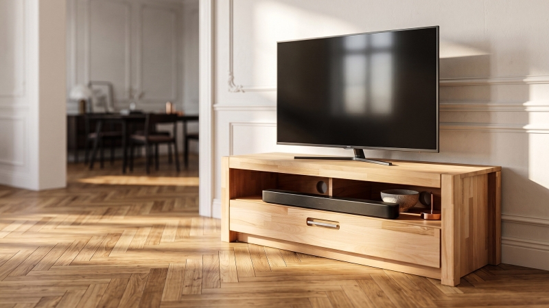 TV - Lowboard Kernbuche massiv geölt 125 cm - FENJA 