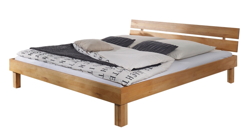 Massivholzbett 140 x 200 cm Kernbuche geölt - JACOB