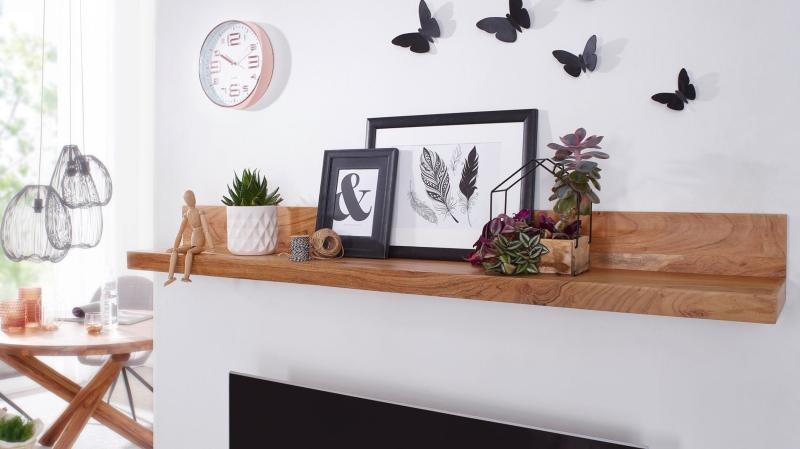 Wandboard Akazie massiv lackiert - 160 cm - METTE 