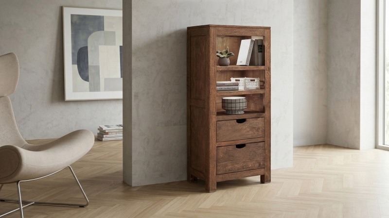 Kommode 55 cm Mango massiv gebeizt - montiert - MANGALA