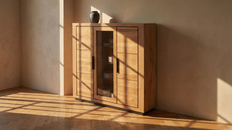 Highboard Wildeiche teilmassiv geölt 153 cm - GRENO