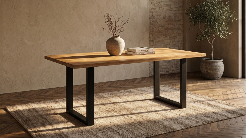 Esstisch Massivholz Wildeiche 180 x 90 cm geölt - GRENO