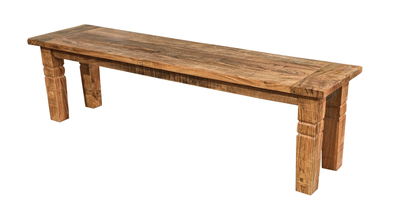 Sitzbank 160 cm Akazie massiv lackiert montiert - Bank - ACANO