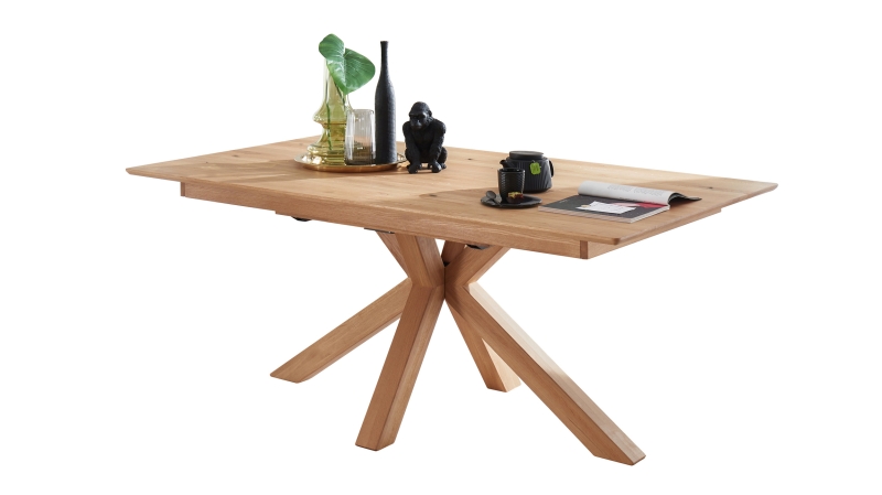 Esstisch Massivholztisch 180 cm in Wildeiche ausziehbar - RICARDO