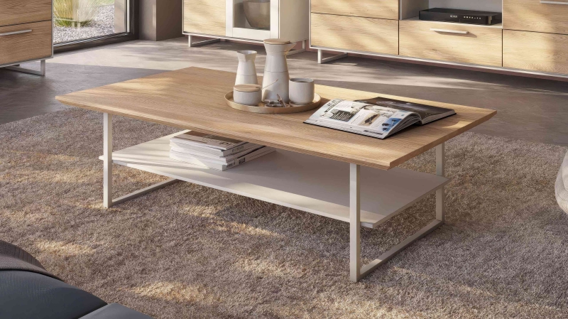 Couchtisch Eiche teilmassiv geölt 115 x 65 cm - KAI 