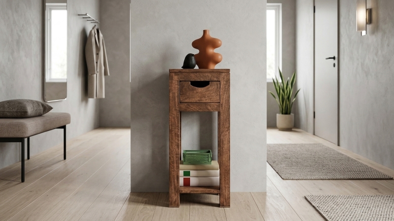 Beistelltisch Mango - montiert - massiv gebeizt - MANGALA