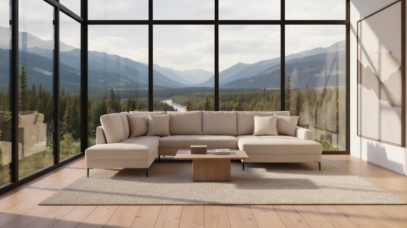 Wohnlandschaft Cord beige - 360 cm - SUMMER 