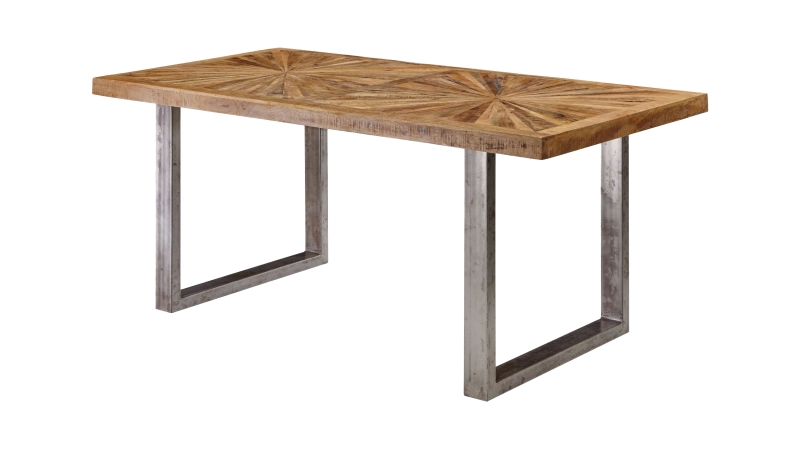 Esstisch massives Mango-Holz lackiert 180 x 90 cm - MARETH