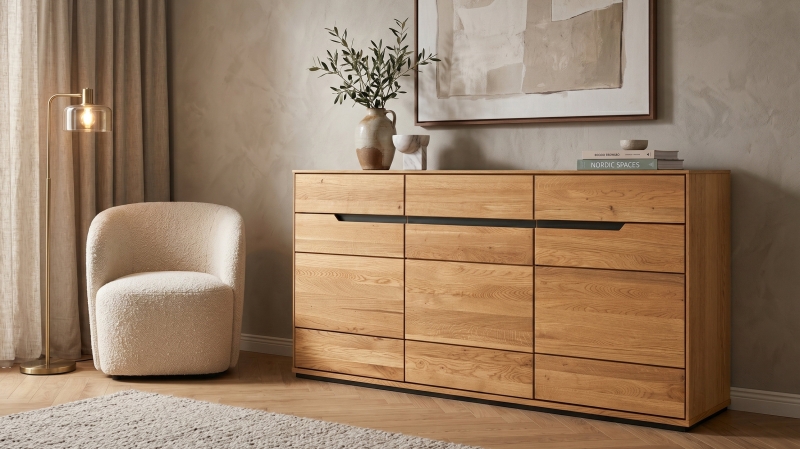 Sideboard Wildeiche massiv geölt 153 cm - ARAYA