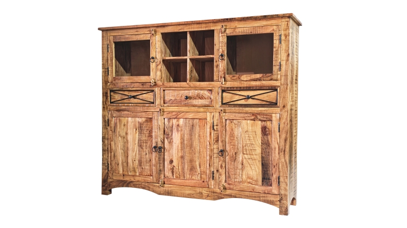 Highboard 5 Türen Akazie massiv lackiert montiert 160 cm - ACANO