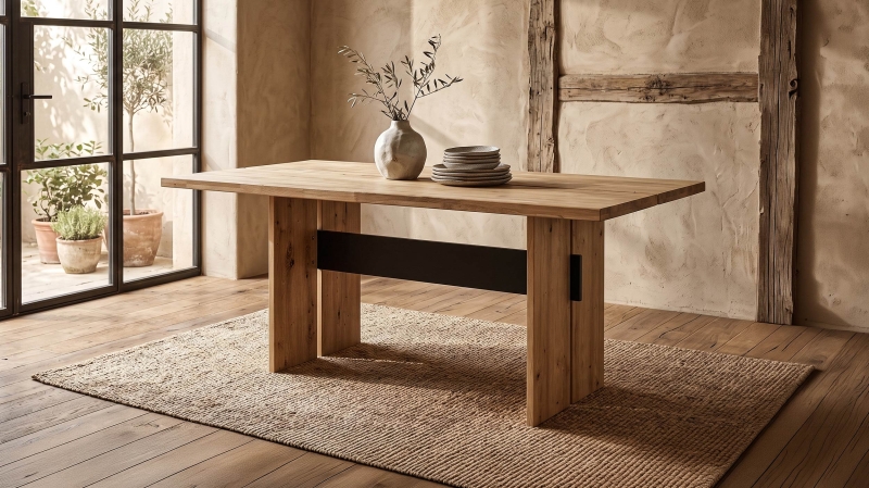 Esstisch Massivholz Wildeiche 180 x 90 cm - CATANIA