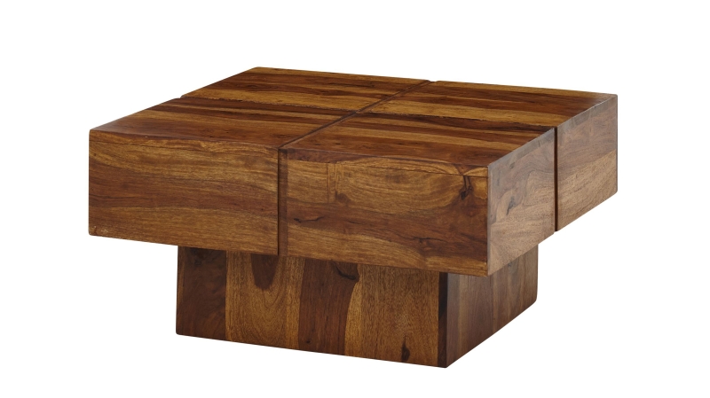 Couchtisch Sheesham massiv gebeizt 58 x 30 cm - ELIN
