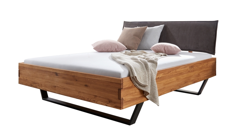 Massivholzbett 140 cm in Wildeiche geölt - AMIRA